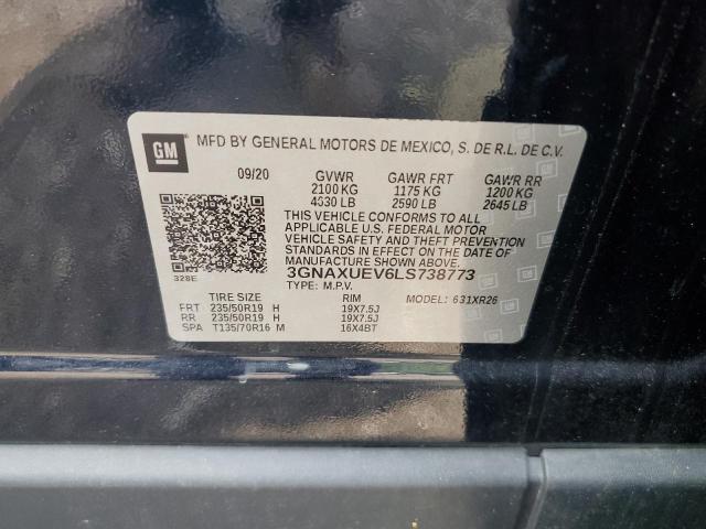 2020 CHEVROLET EQUINOX LT 3GNAXUEV6LS738773