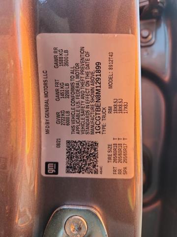 2021 CHEVROLET COLORADO 1GCGTBEN8M1291899