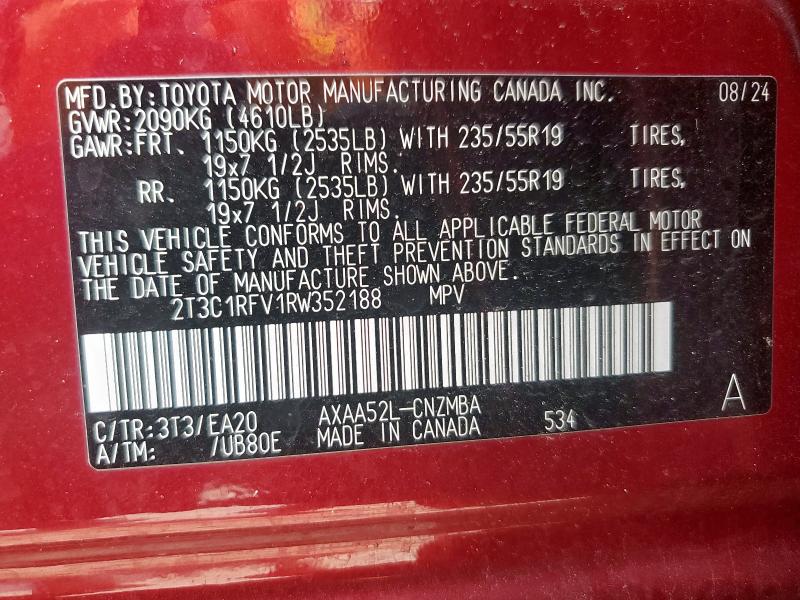 2024 TOYOTA RAV4 XLE PREMIUM 2T3C1RFV1RW352188