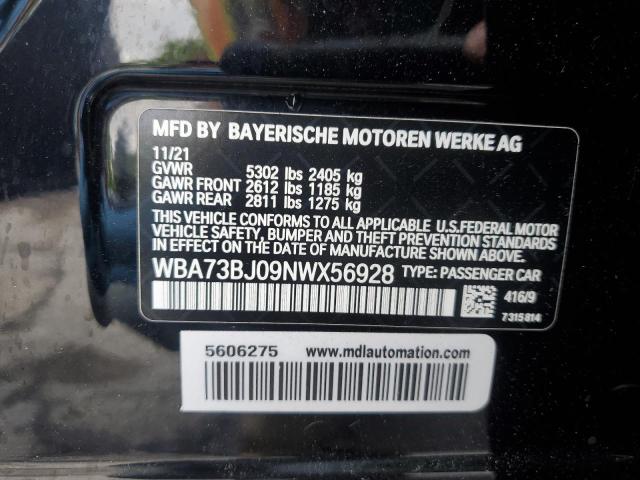 2022 BMW 540 XI WBA73BJ09NWX56928