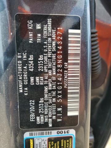 2022 KIA K5 LXS 5XXG14J28NG143271