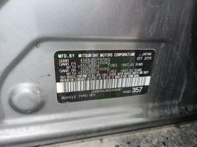 2017 MITSUBISHI OUTLANDER SPORT ES JA4AR3AU6HZ009381