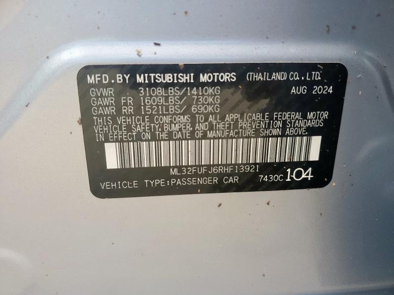 2024 MITSUBISHI MIRAGE G4 ES ML32FUFJ6RHF13921