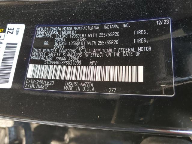 2024 TOYOTA GRAND HIGH 5TDAAAB58RS031099
