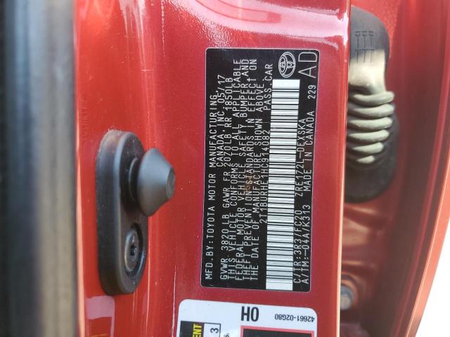 2017 TOYOTA COROLLA L 2T1BURHE1HC914082