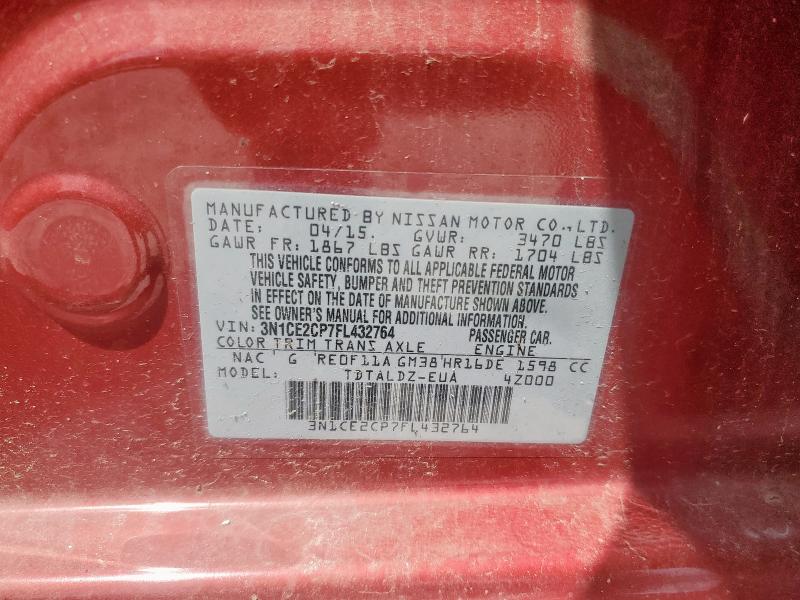 2015 NISSAN VERSA NOTE 3N1CE2CP7FL432764