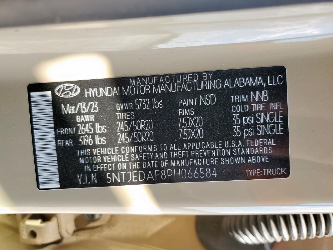 2023 HYUNDAI SANTA CRUZ 5NTJEDAF8PH066584