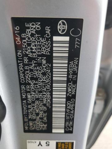 2016 TOYOTA PRIUS JTDKBRFU9G3522412