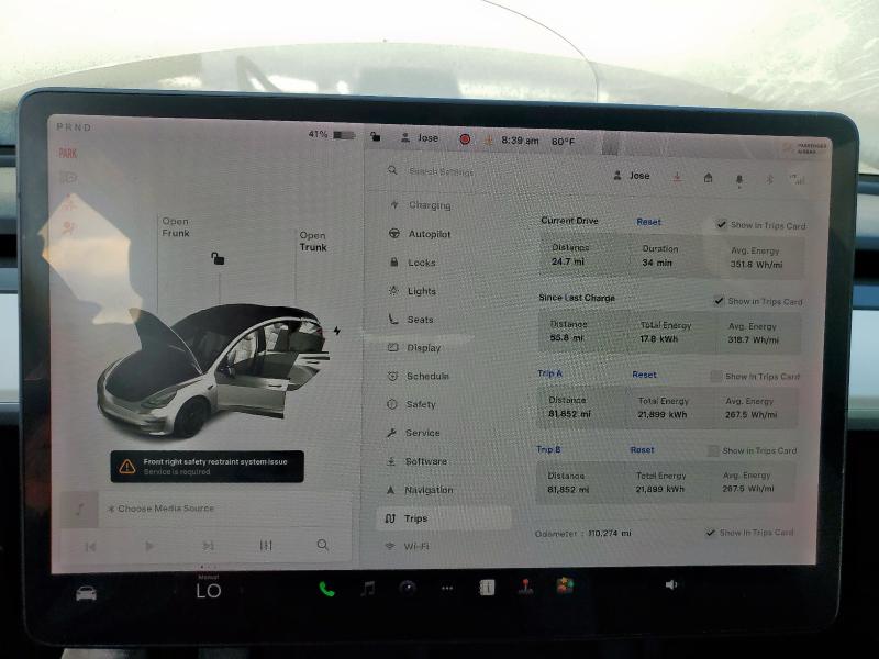 2021 TESLA MODEL 3 5YJ3E1EA4MF908612