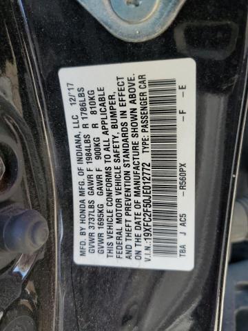 2018 HONDA CIVIC LX - 19XFC2F50JE012772