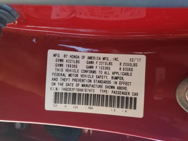 2017 HONDA ACCORD SPO - 1HGCR2F16HA167470