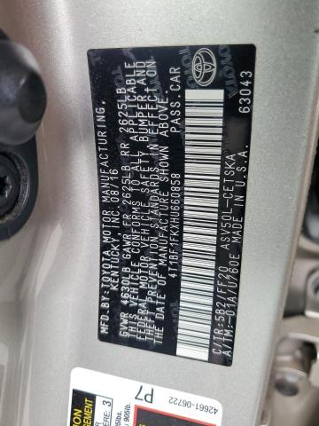 2017 TOYOTA CAMRY LE - 4T1BF1FKXHU660858