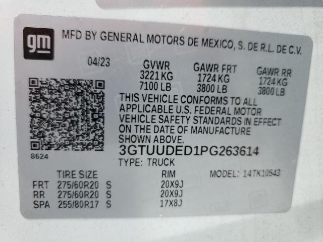 2023 GMC SIERRA K1500 SLT 3GTUUDED1PG263614