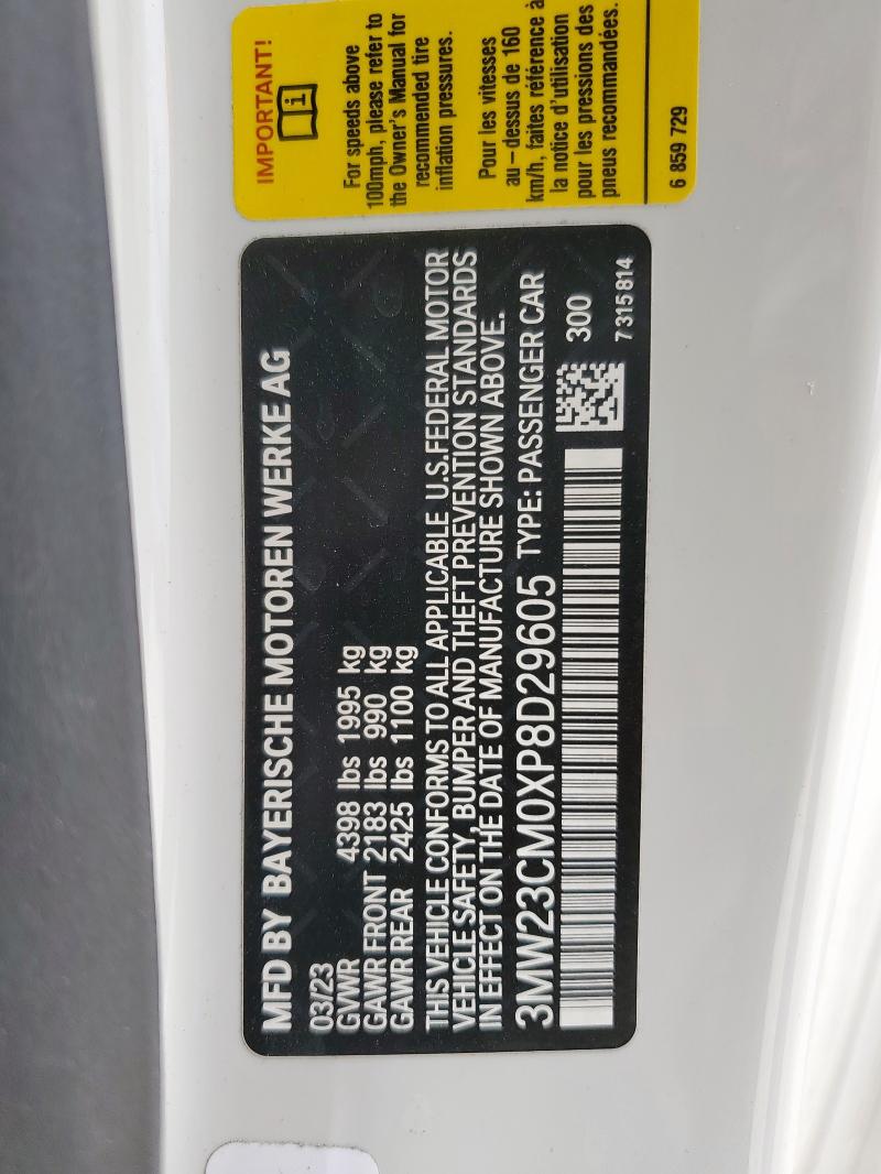 2023 BMW 230I 3MW23CM0XP8D29605