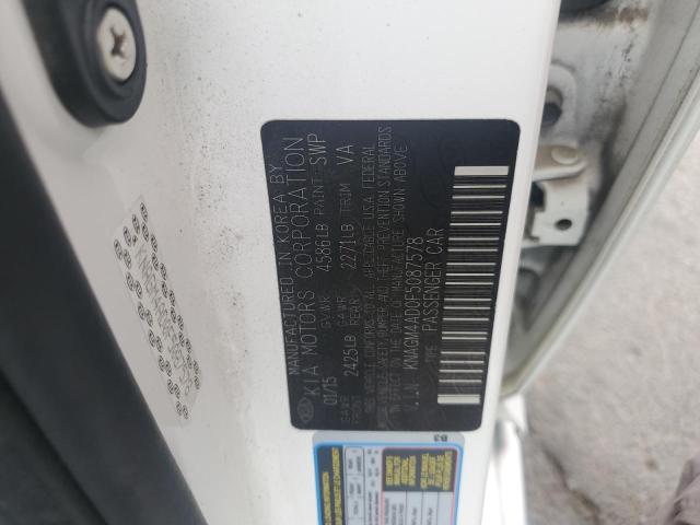 2015 KIA OPTIMA HYB KNAGM4AD0F5087578