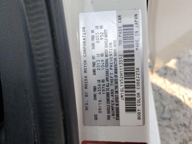 2017 MAZDA 6 TOURING JM1GL1V52H1113552