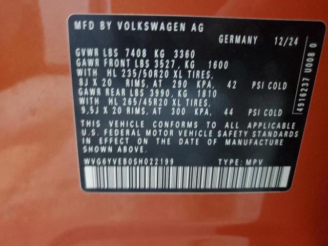 2025 VOLKSWAGEN ID BUZZ FI WVG6YVEB0SH022199