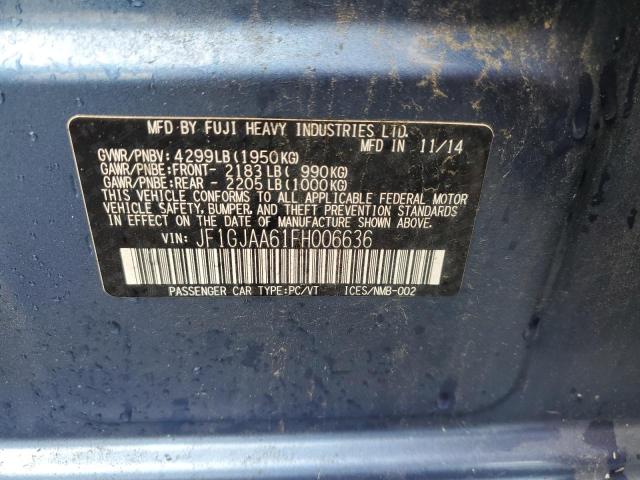 2015 SUBARU IMPREZA JF1GJAA61FH006636