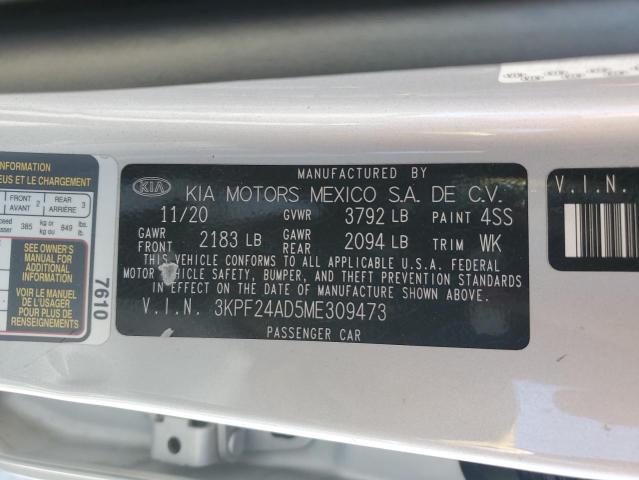 2021 KIA FORTE FE #3309173701