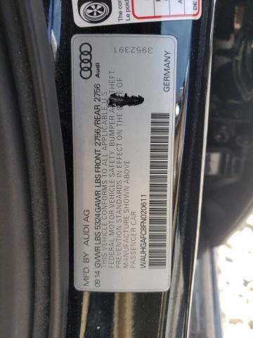 2015 AUDI A6 PRESTIGE WAUHGAFC8FN020611