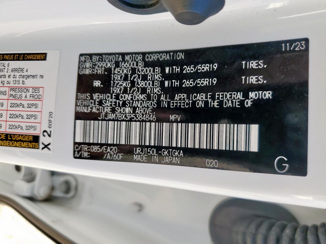 2023 LEXUS GX 460 JTJAM7BX3P5384846