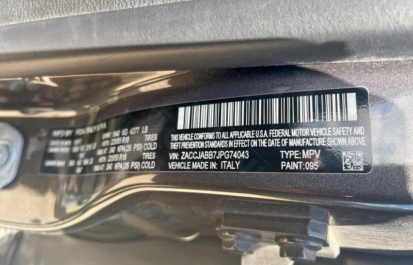 2018 JEEP RENEGADE L ZACCJABB7JPG74043