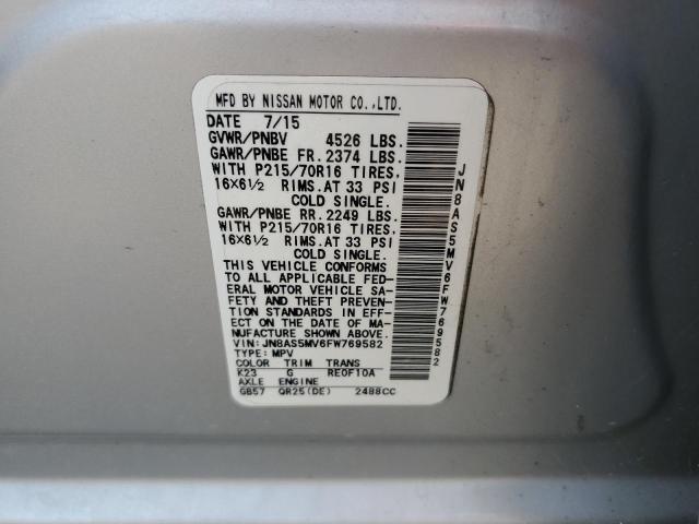 2015 NISSAN ROGUE SELE - JN8AS5MV6FW769582