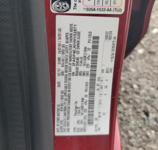 2017 FORD FIESTA SE 3FADP4EJ6HM152871