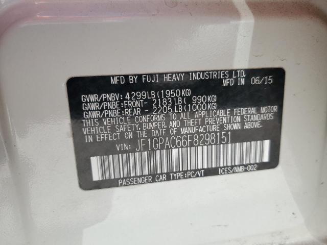 2015 SUBARU IMPREZA PR JF1GPAC66F8298151