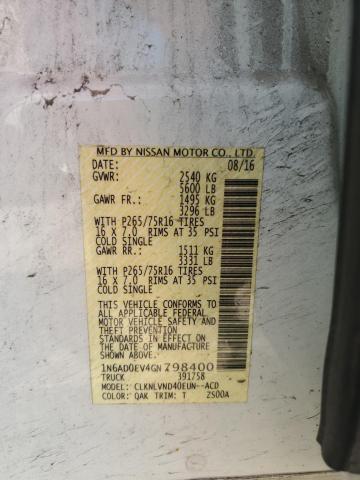 2016 NISSAN FRONTIER S - 1N6AD0EV4GN798400