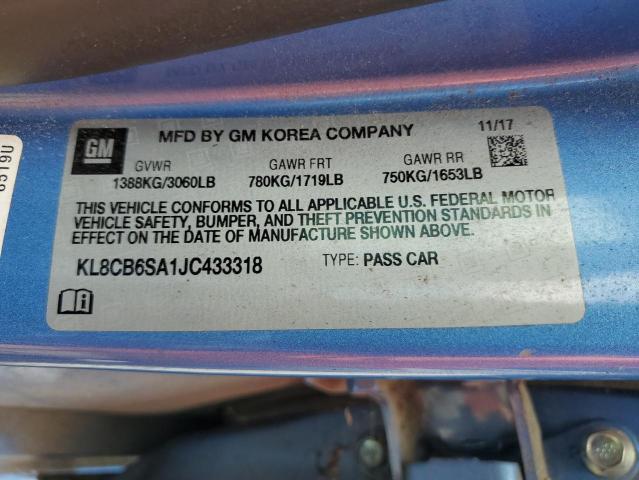 2018 CHEVROLET SPARK LS - KL8CB6SA1JC433318