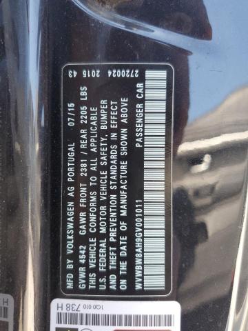2016 VOLKSWAGEN EOS KOMFOR WVWBW8AH9GV001011