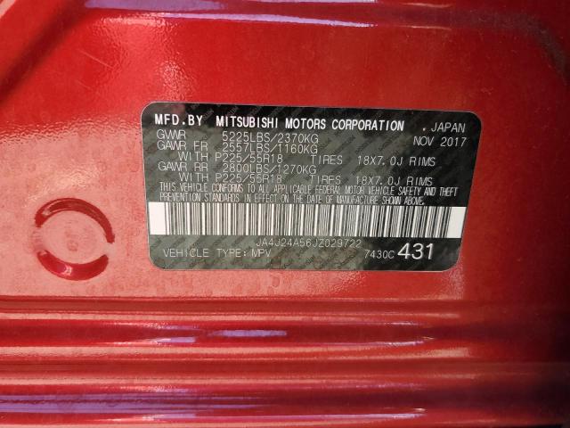 2018 MITSUBISHI OUTLANDER JA4J24A56JZ029722