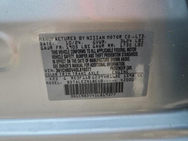 2025 NISSAN VERSA S 3N1CN8DV4SL819377