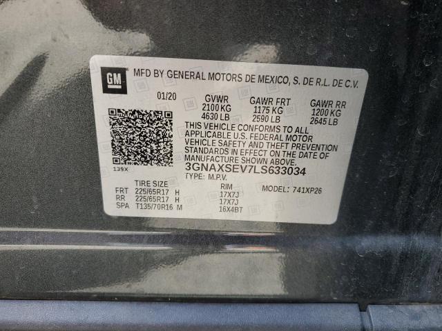 2020 CHEVROLET EQUINOX LS 3GNAXSEV7LS633034