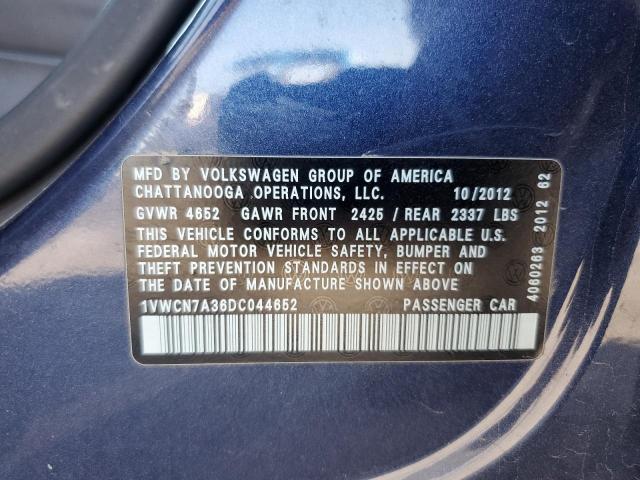 2013 VOLKSWAGEN PASSAT SEL - 1VWCN7A36DC044652