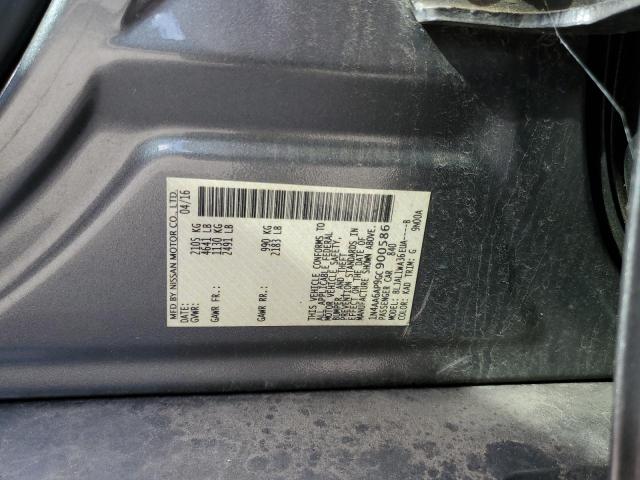 2016 NISSAN MAXIMA 3.5 1N4AA6AP9GC900586