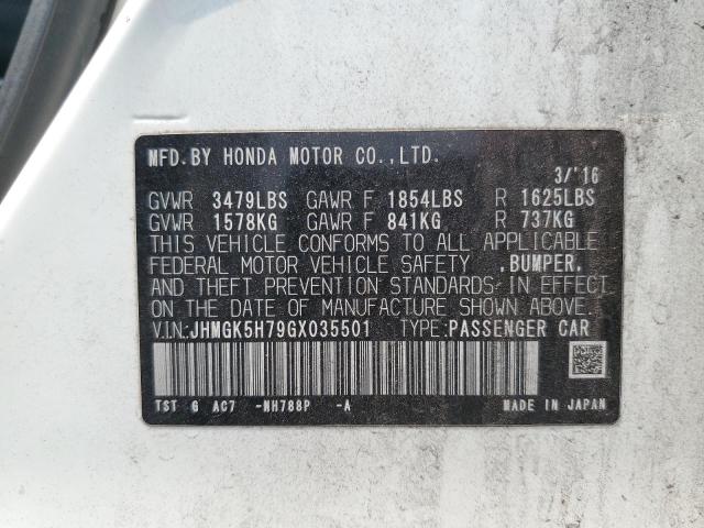 2016 HONDA FIT EX JHMGK5H79GX035501