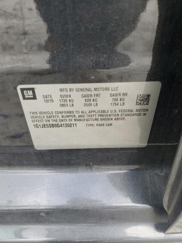 2016 CHEVROLET SONIC LTZ 1G1JE5SB8G4139211