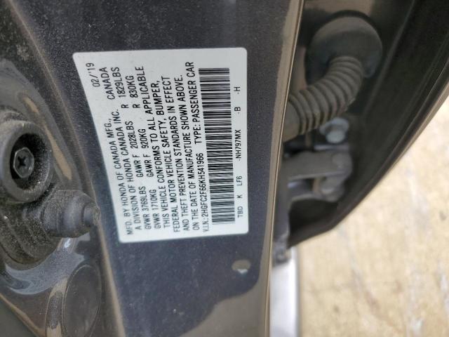 2019 HONDA CIVIC LX 2HGFC2F66KH541966