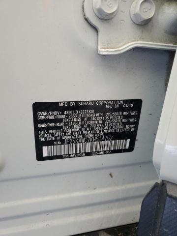 2019 SUBARU FORESTER T JF2SKAWC7KH514752