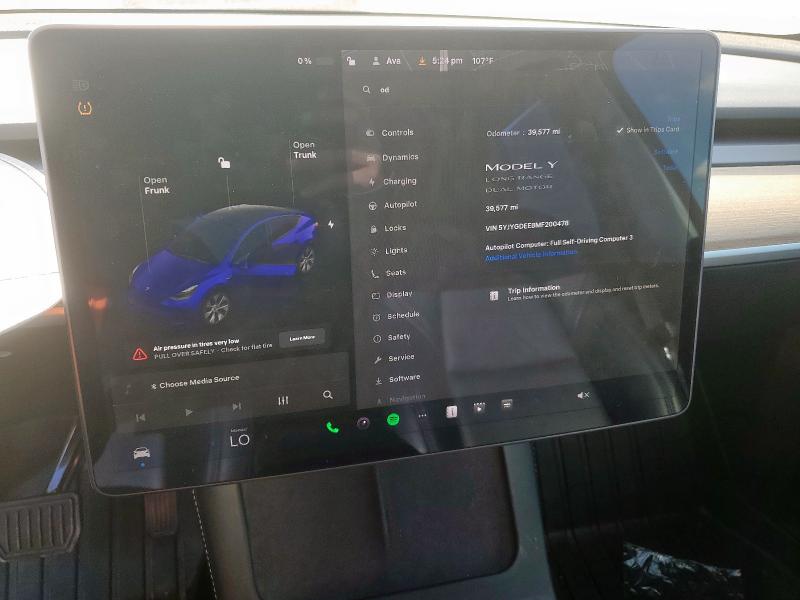 2021 TESLA MODEL Y 5YJYGDEE8MF200478