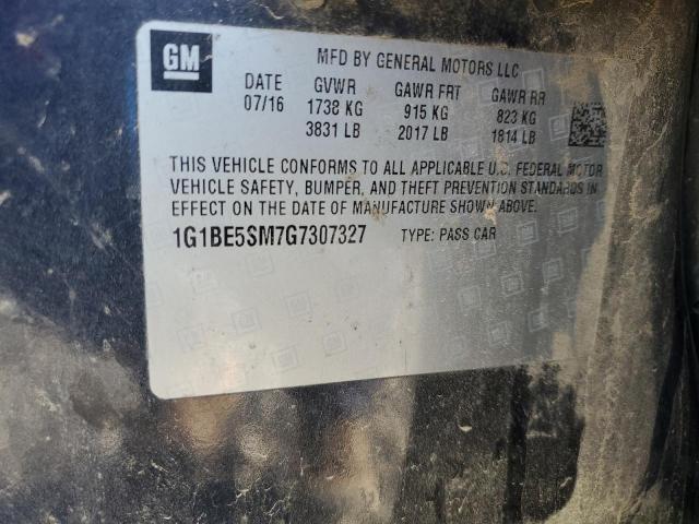 2016 CHEVROLET CRUZE LT 1G1BE5SM7G7307327