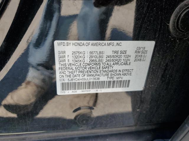 2018 ACURA MDX TECHNO 5J8YD4H59JL013538