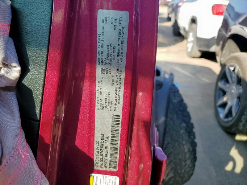 2021 JEEP WRANGLER U 1C4JJXFG5MW851888