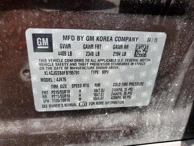 2015 BUICK ENCORE KL4CJGSB8FB195791