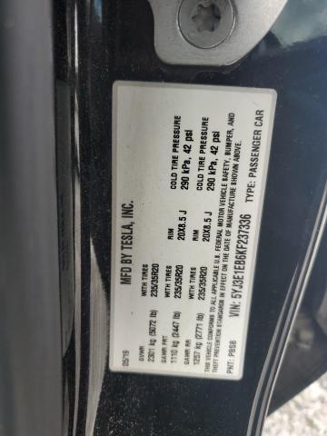 2019 TESLA MODEL 3 5YJ3E1EB6KF237336
