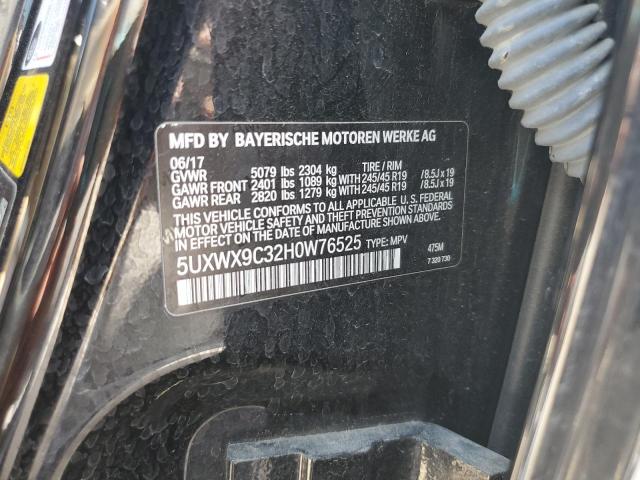 2017 BMW X3 XDRIVE28I 5UXWX9C32H0W76525
