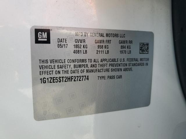 2017 CHEVROLET MALIBU LT - 1G1ZE5ST2HF272774