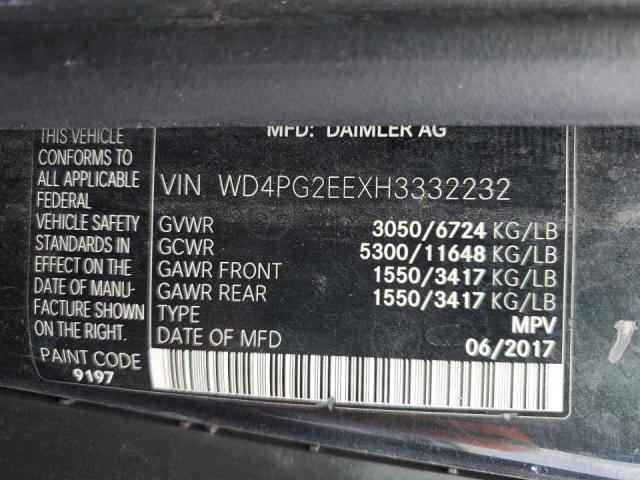 2017 MERCEDES-BENZ METRIS WD4PG2EEXH3332232